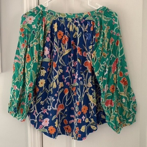 Anthropologie Floreat Floral Button Down Blouse size M oversized Lagenlook - Picture 12 of 12